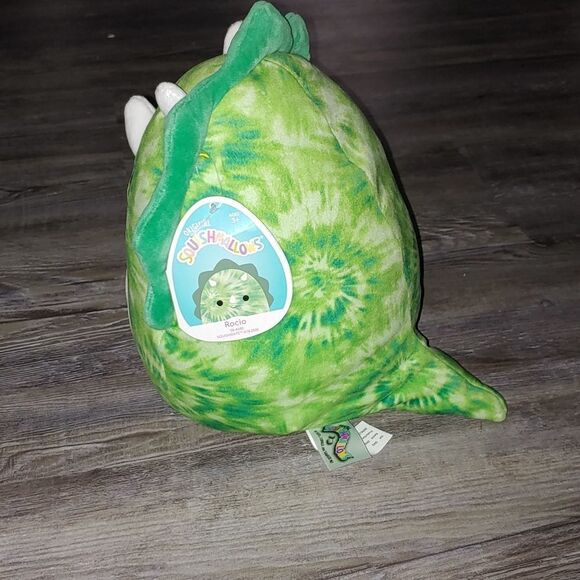 Squishmallows Rocio triceratops green tie dye Official Kellytoy  8" Soft Plush - Picture 2 of 8